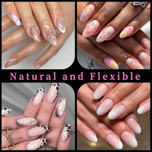Medium Oval Gel Nail Tips, 600pcs Round Acrylic Nail Medium Oval Nail Tips