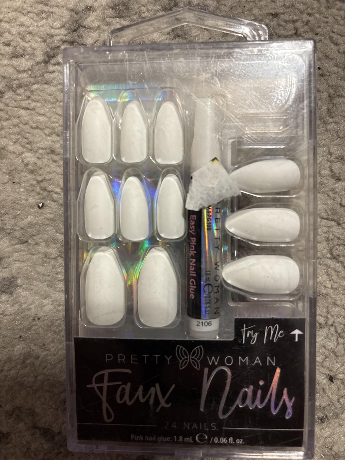 Pretty Woman Faux Nails 24 Nails & Glue Free Shipping sotn218