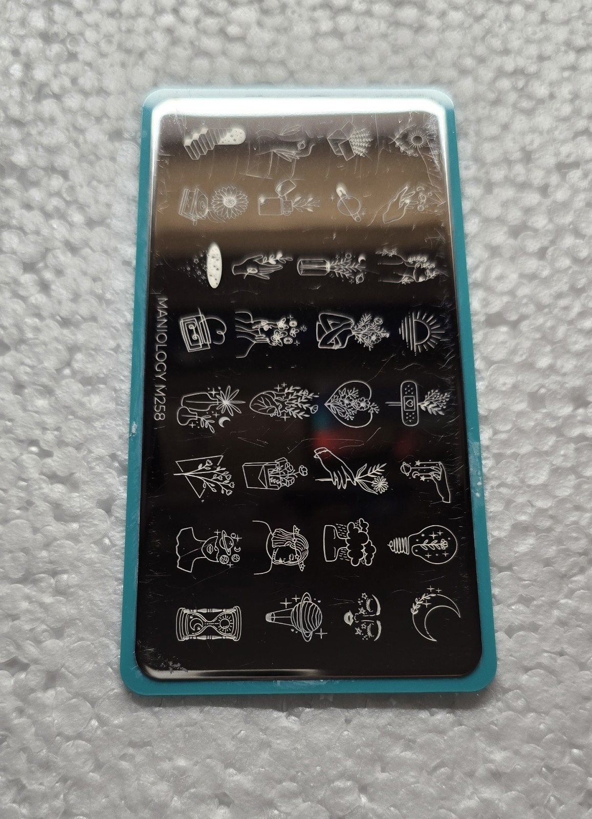 M258 Maniology Feminine Power Positive Healthy Mind Growth Nail Stamp Plate HTF