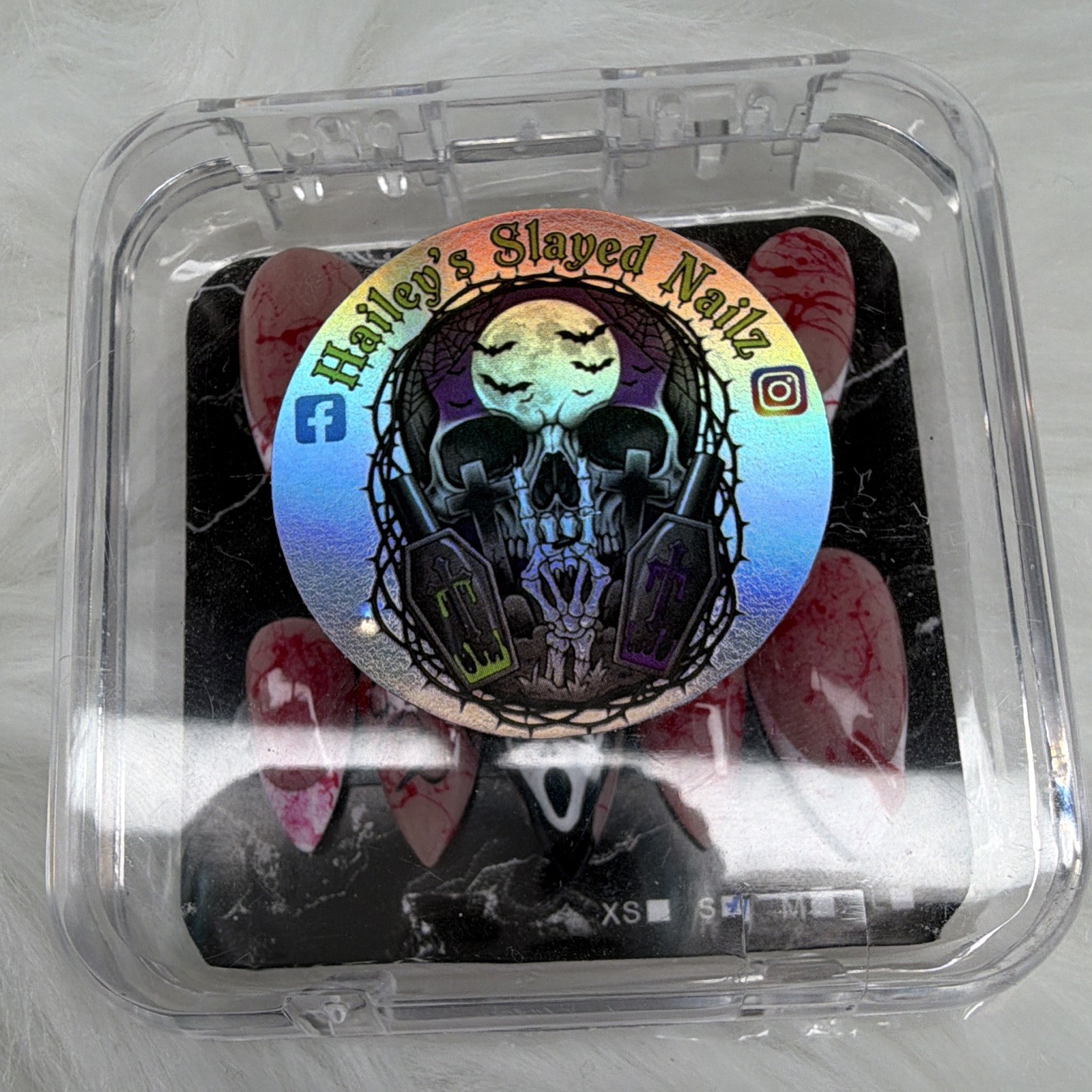 Hailey’s Slayed Nailz Halloween Stiletto Medium Shiny Full Cover Press-On Nails