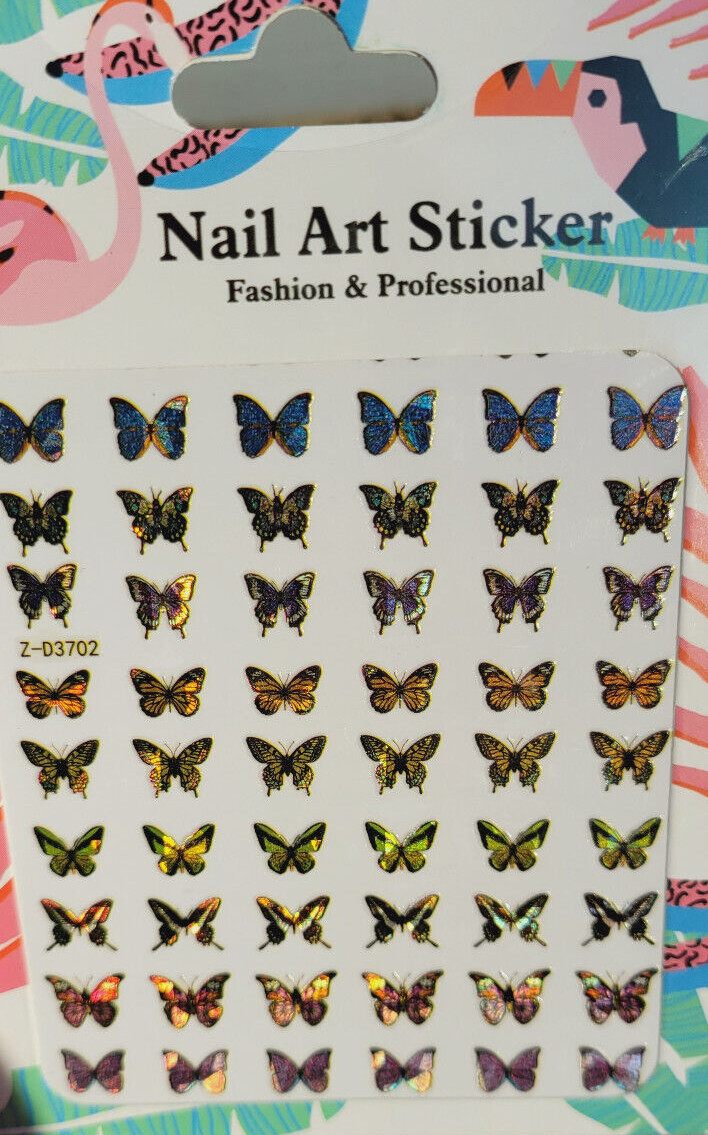 3D Butterfly Nail Stickers Art DIY Designs Decor Waterproof Decal Manicure US