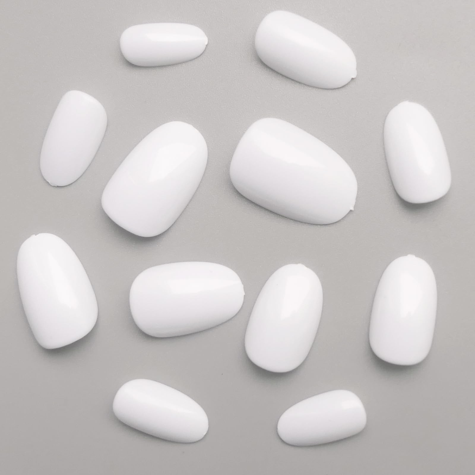 Lifextol Short Press on Nails Almond Fake Nails, 240 Round Almond Press on Na…