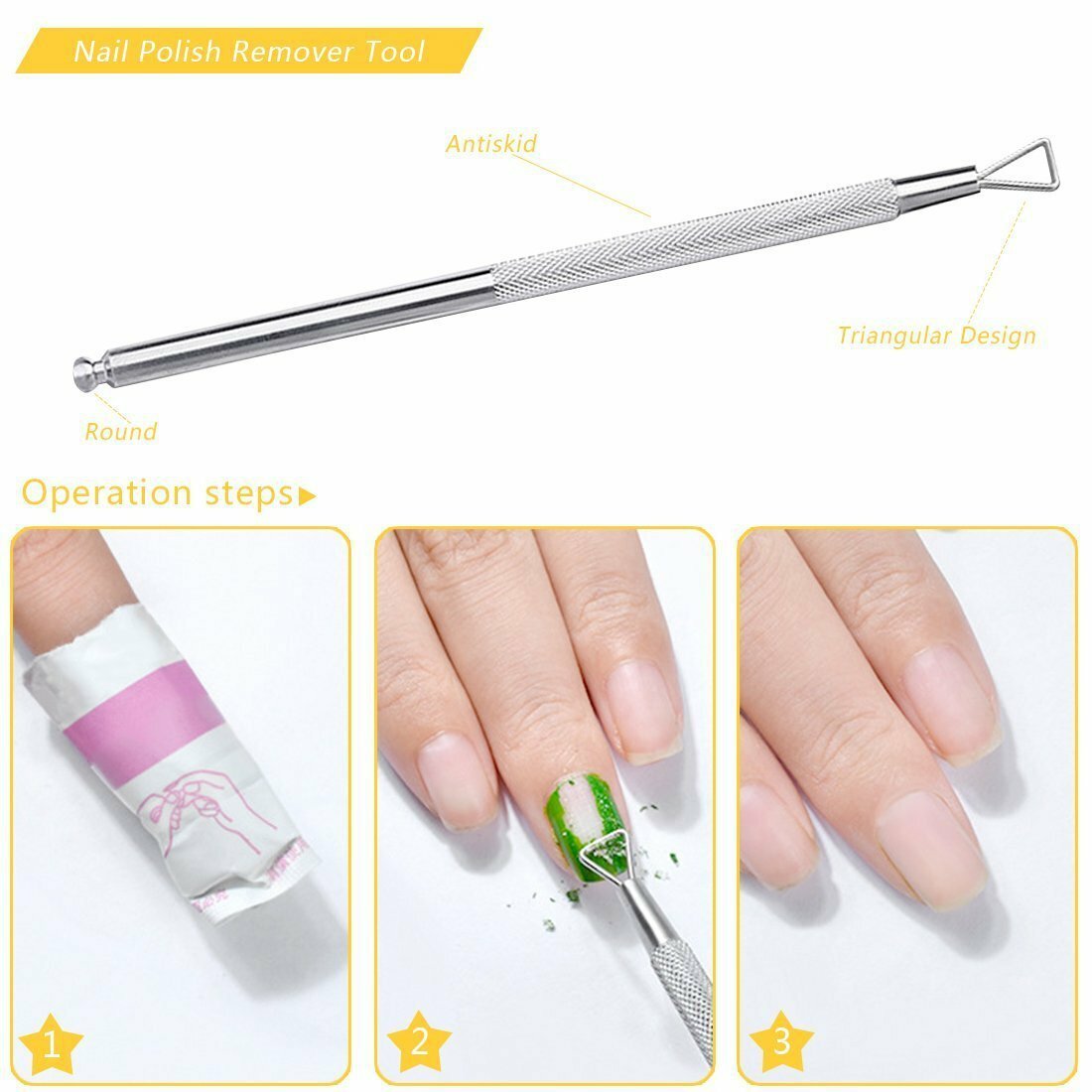 Triangle UV Gel Nail Polish Remover Cleaner Tool For Manicure Art Nail Care
