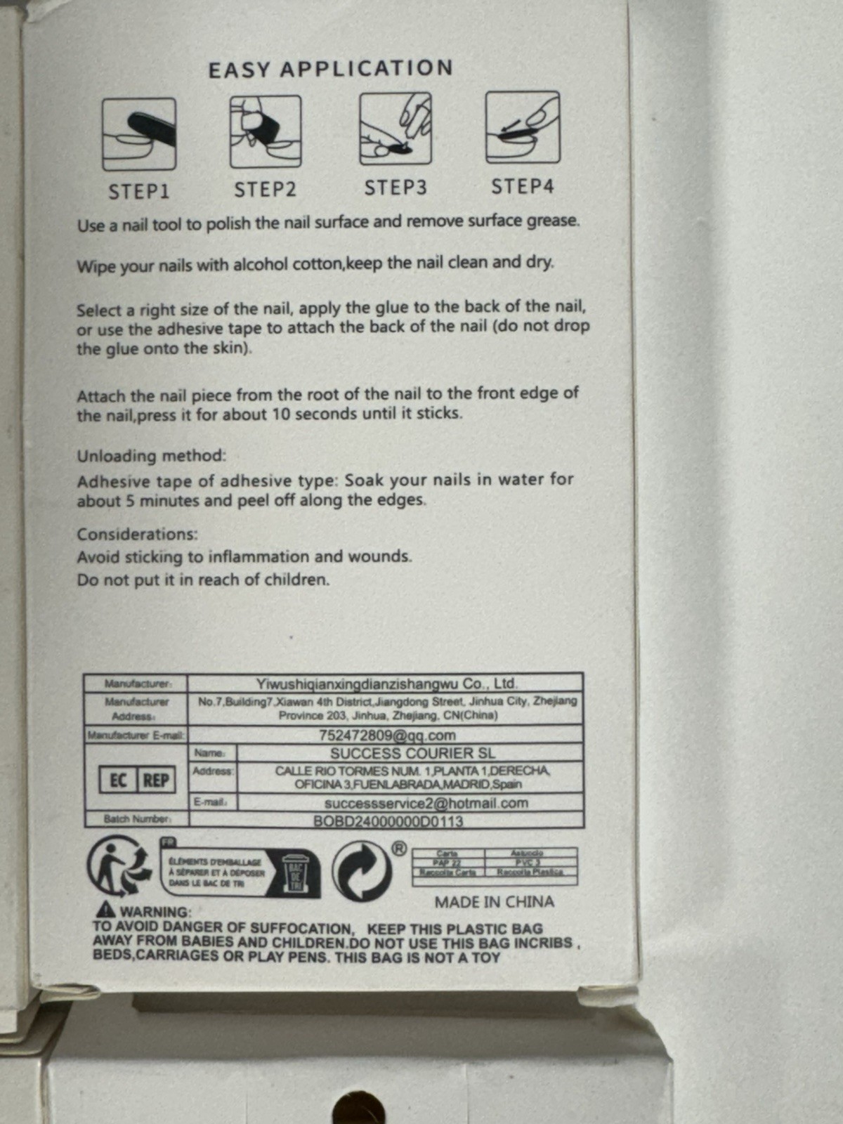 Lot Of 5 Packs Misc PRESS On Nails Press on Manicure 24 Nails ea pkg