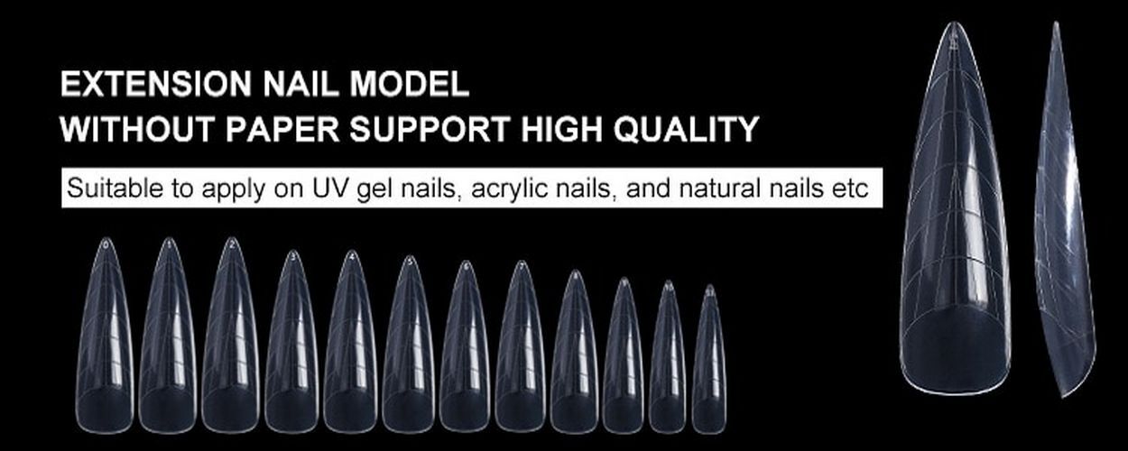 Quick Building Nails Extension Mold Form-Reusable Dual Clear False Nail Art Form