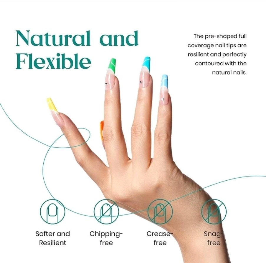 Beetles Nail Tips & Glue Gel Nail Kit 2-in-1 Nail Gel & Base Gel 500pcs……252