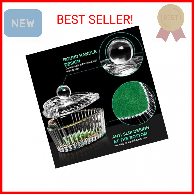 AORAEM 2PCS Nails Tips Art Dappen Dish with Lid Acrylic Liquid Powder Dappen Mon