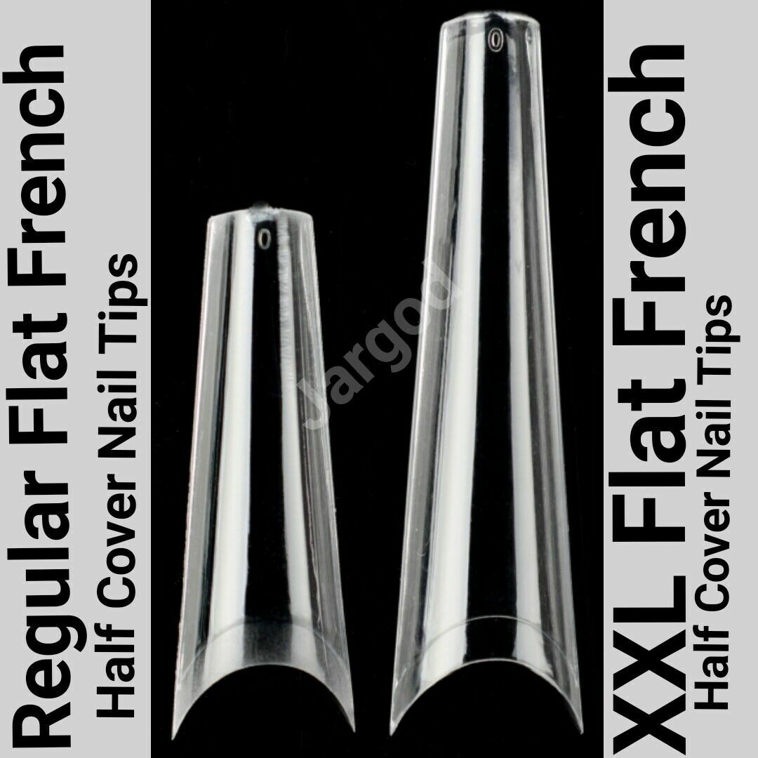 100/500/1000 Pcs Flat French Half Cover Artificial Fake False Nail Tips – Jargod
