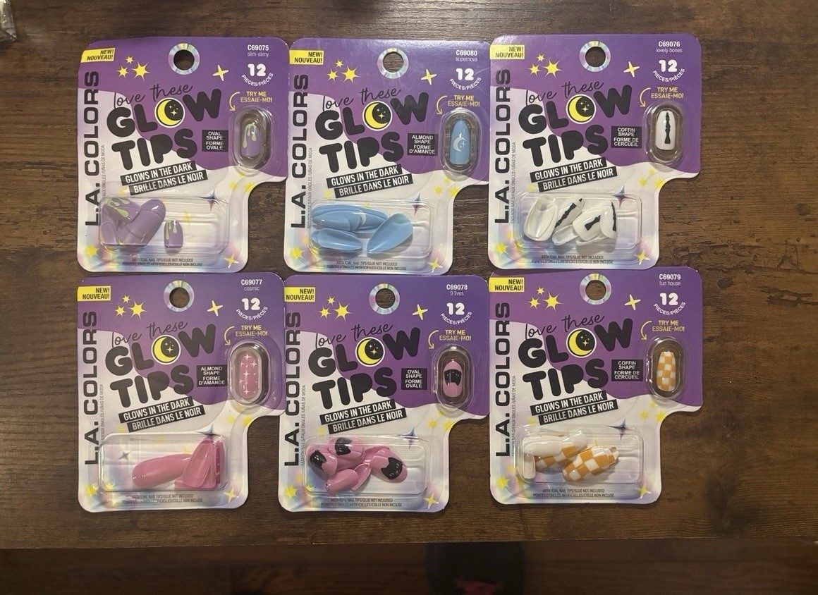 L.A. COLORS Glow in the Dark Full Cover Artificial Nails Assorted Colors
