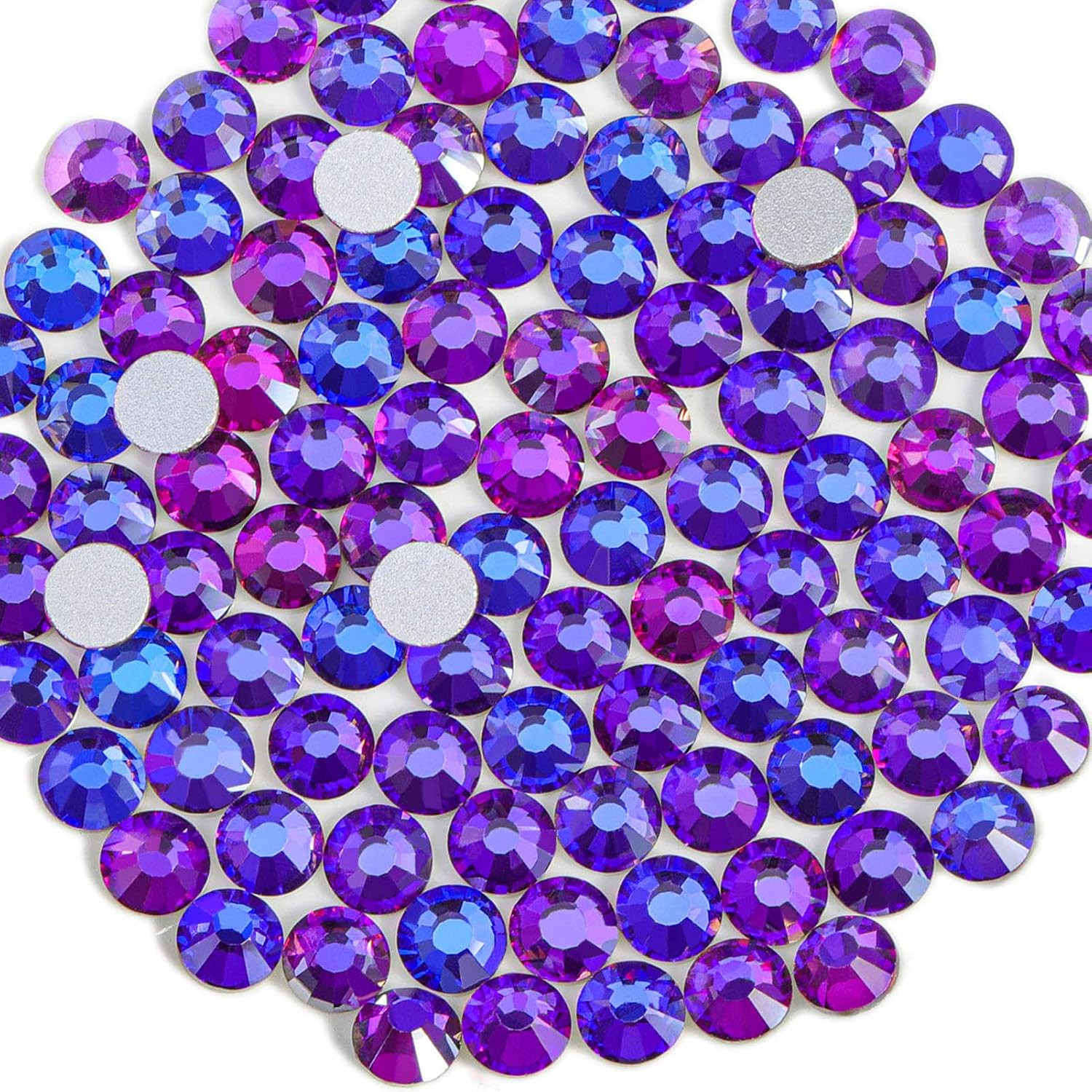 2880Pcs Flat Back Crystal Rhinestones round Gems for Nail Art and Craft Glue Fix
