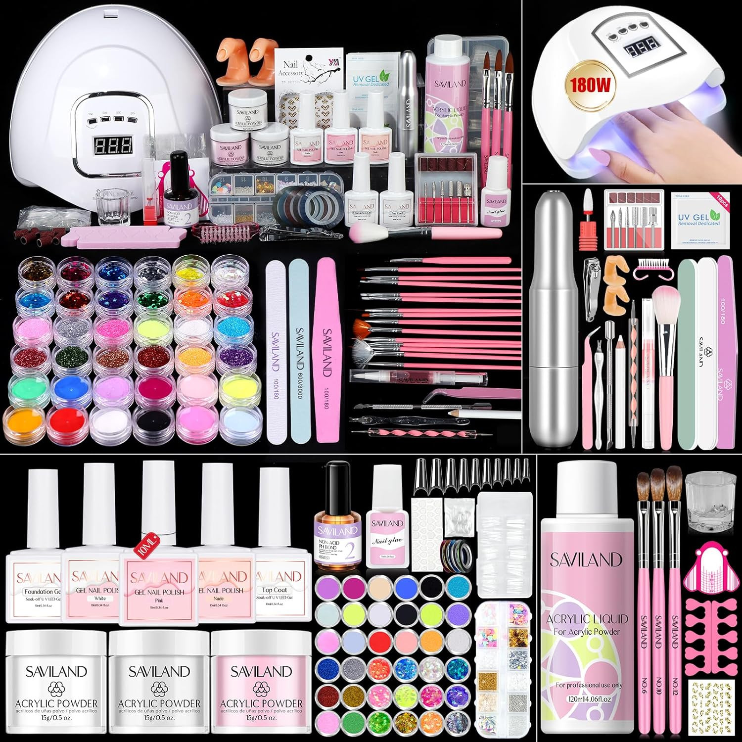 Professional Acrylic Nail Kit for Beginners with Complete Tools and Accessories