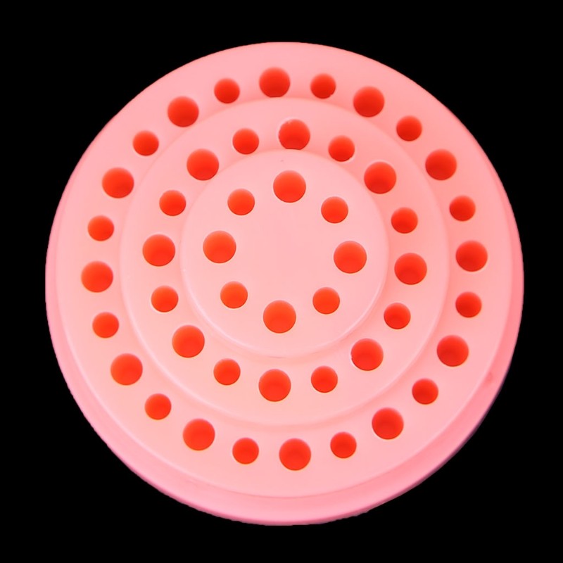 48-Holes Nail Drill Bit Display Holder Standing with Cover Manicure Storage Box