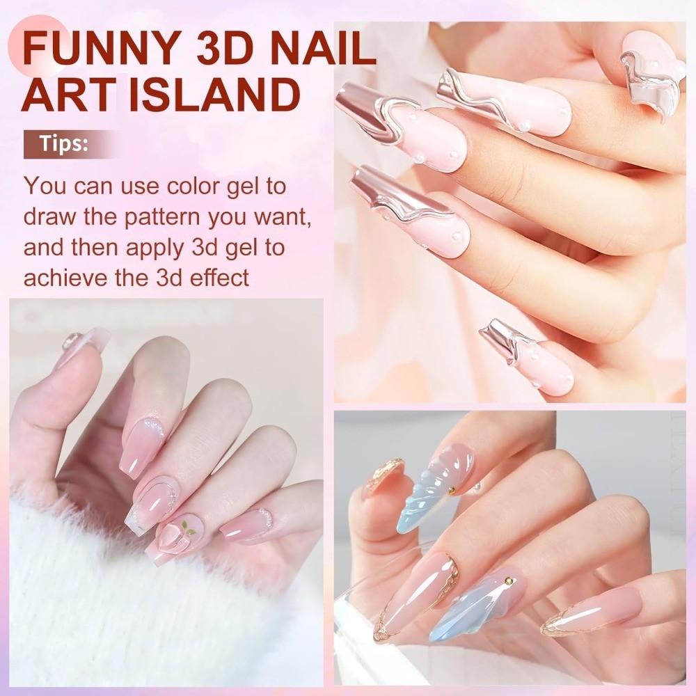 Clear 3D Nail Art Sculpting Builder Gel for DIY Nail Designs Craving Molding Gel