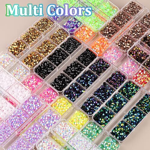 Resin Jelly Rhinestones for Crafting with B7000 2 Mini Pack with Glue Gold