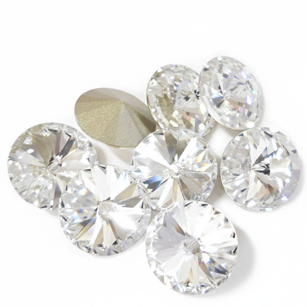 Swarovski 1122 Rivoli Round Stone SS47 10.7mm Pointed Back Crystal 2pcs