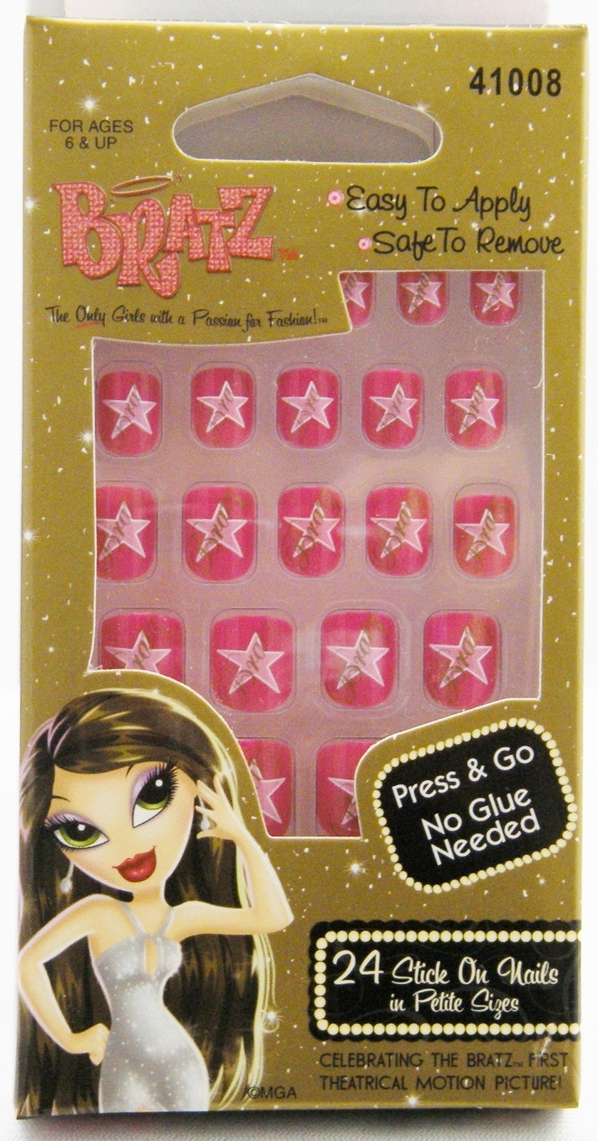 Bratz Stick On Nails – Pink Star 41008