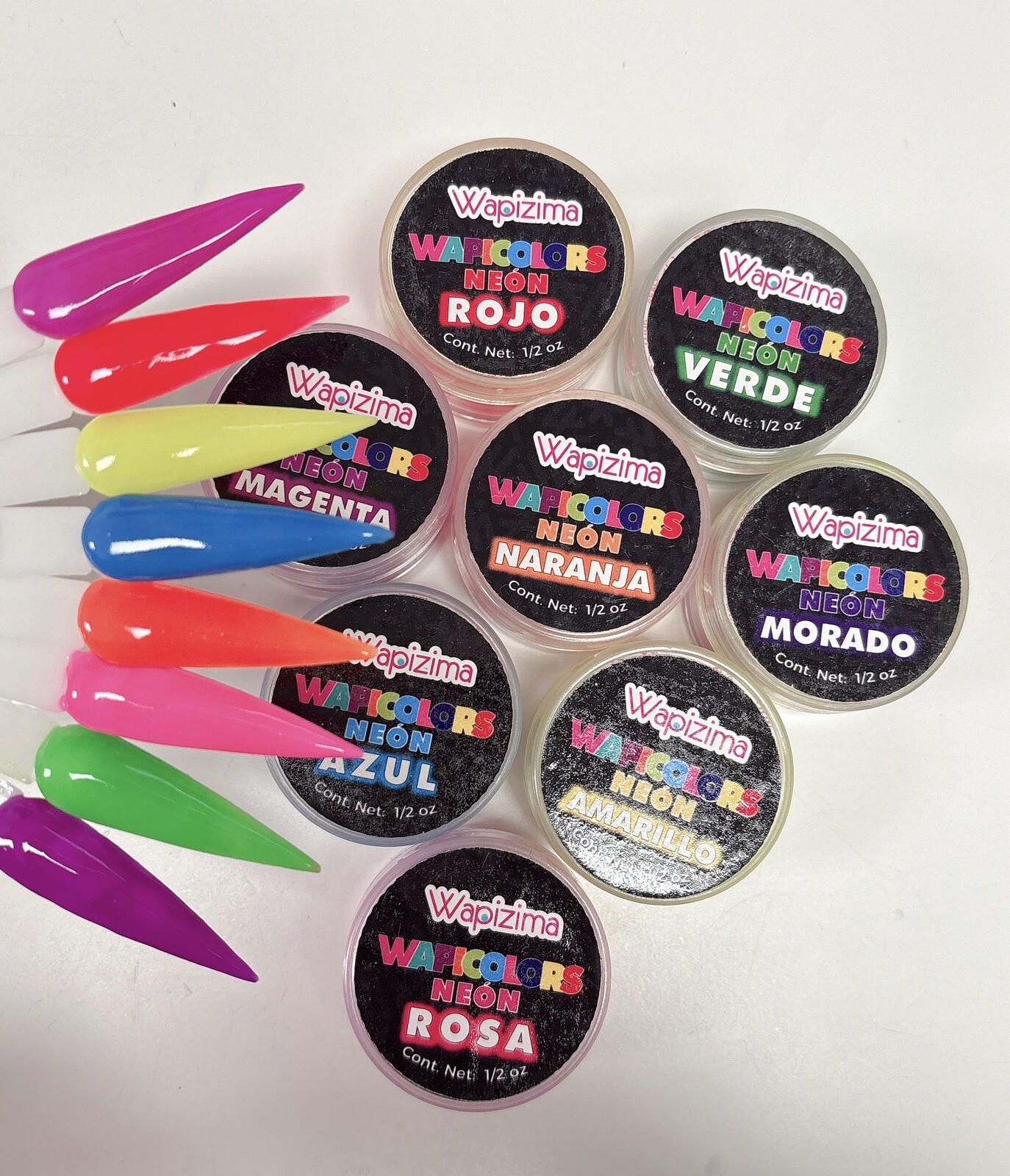 WAPIZIMA Wapicolors set Of 8 Acrílico 1/2oz Each Jar