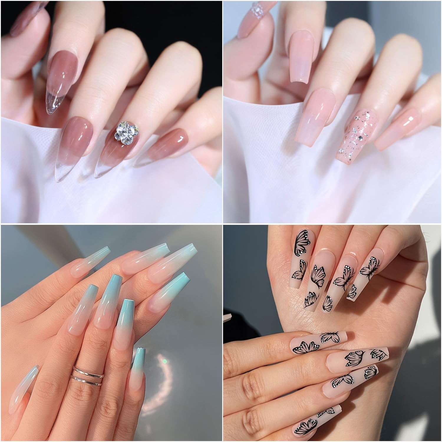 Nail Glue,Nail Glue for Acrylic Nail Tip 12 Bottles Professional False Nail Glue