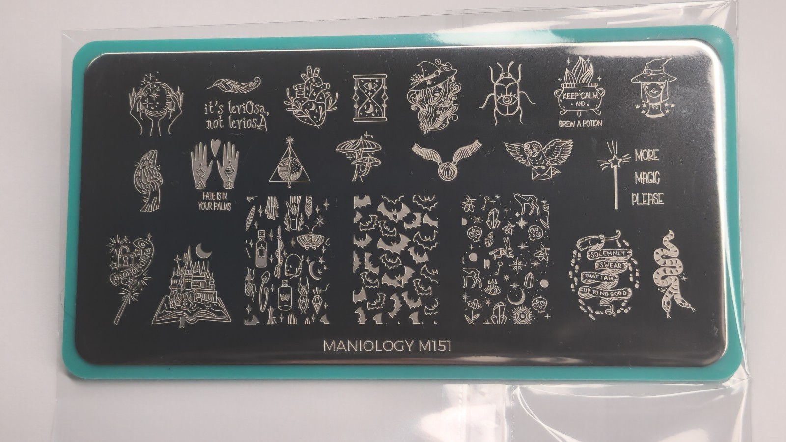 Maniology Nail Stamping Plate M151 Harry Potter Magic Wizard Alchemy