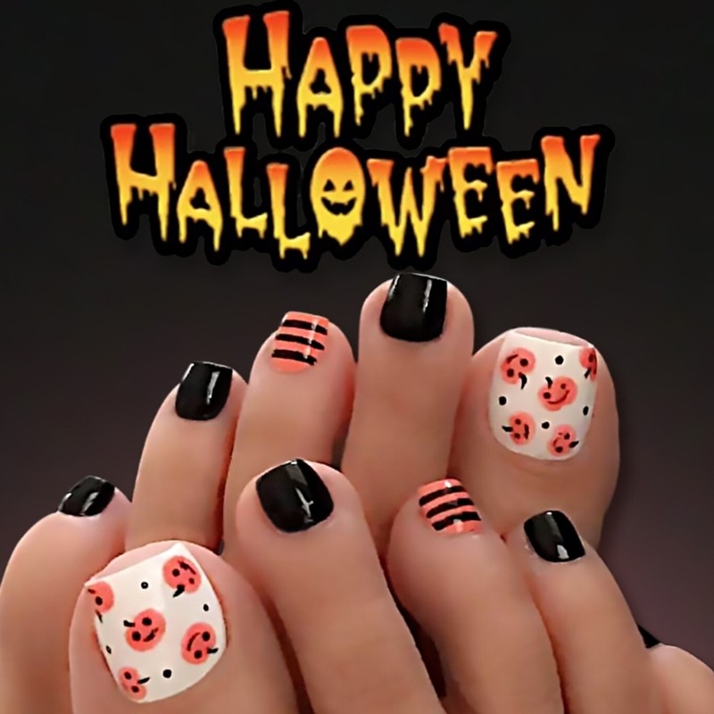 Pack Of 48 Long Wear Fake Nail Stickers Autumns Floral Theme No Damage To Nail