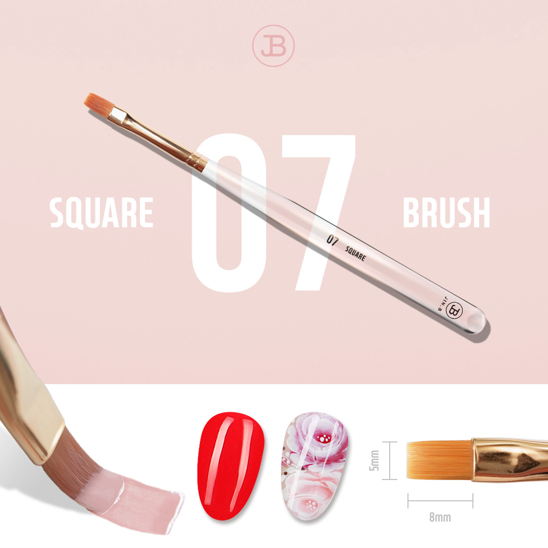 GRACIA JIN.B Ivy Nail Brush 7pcs Set with Case Liner Art Gel Brush Korea
