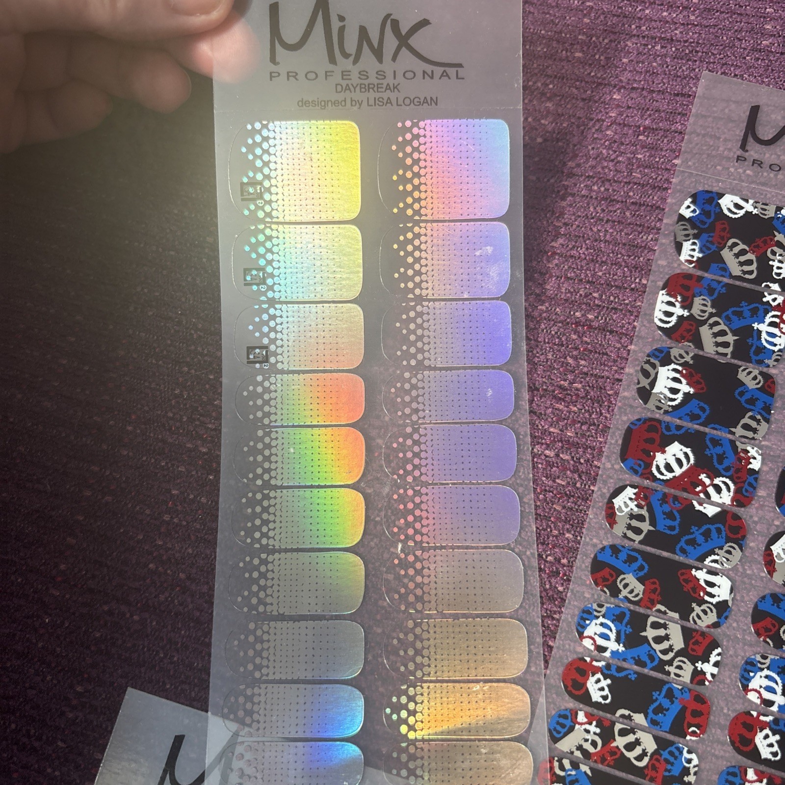 CND Minx Professional Nail Art Foils Wraps New Bundle X4 Hands Toes metallic