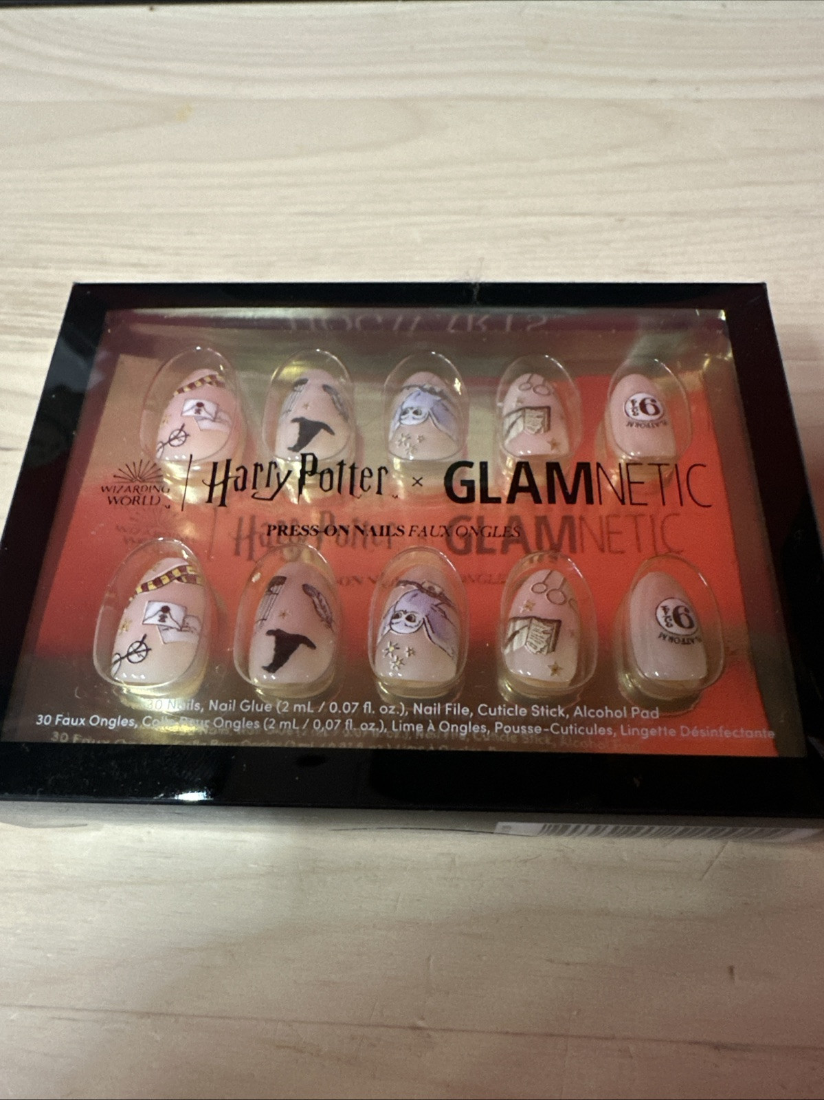 New Harry Potter Glamnetic Hogwarts Reusable Press On Nails Short Oval Kit
