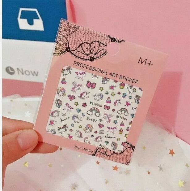Unicorn Sheet Nail Art Stickers Temporary Nail Sticker Unicorn Party Birthday