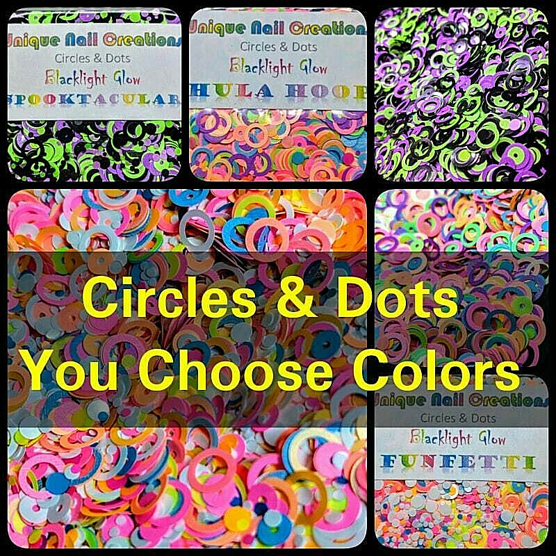 HOLLOW CIRCLES & DOTS~You Choose Colors~Nail Art•Face•Festival•Crafts•Makeup