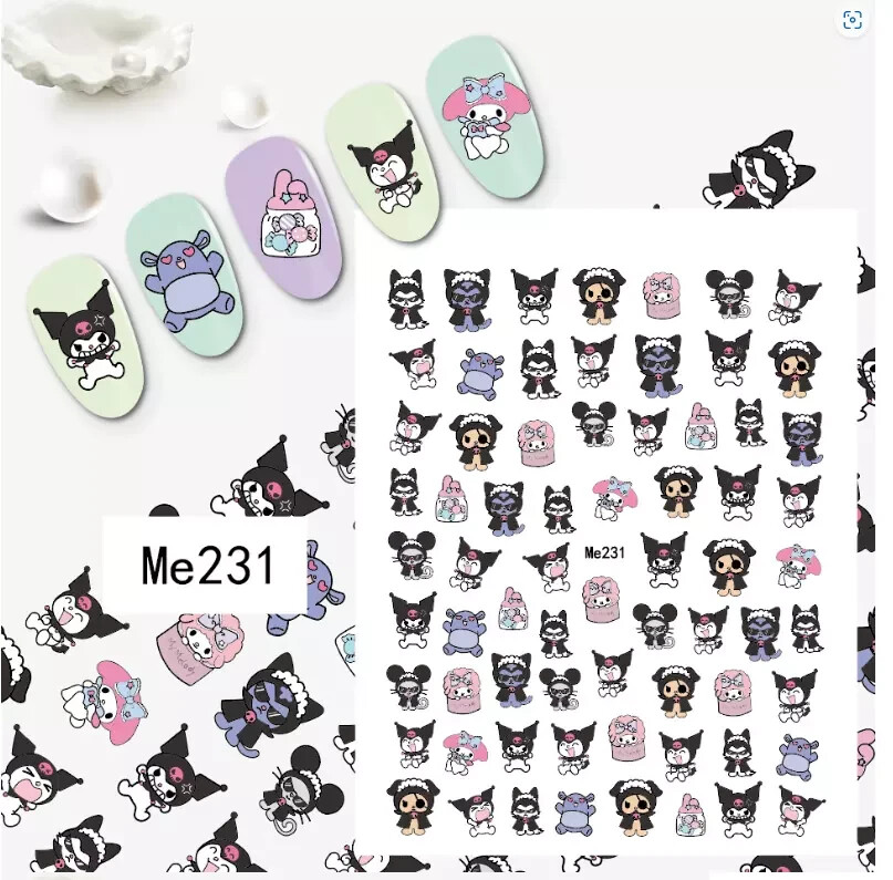 NAIL ART Character Sanrio KUROMI Stickers Decoration Self Adhesive Me231 NS50