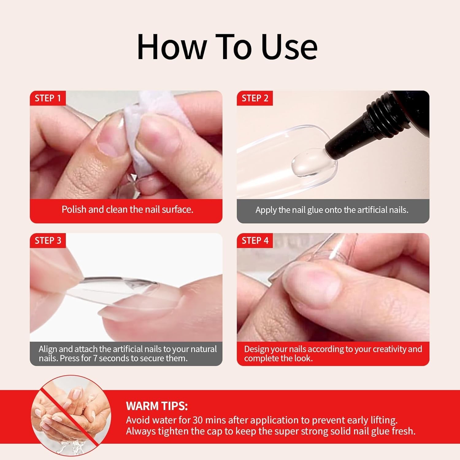 Semi Solid Nail Glue 10Ml for Press on Nails with 10Ml Remover Kit Nail Tips Glu