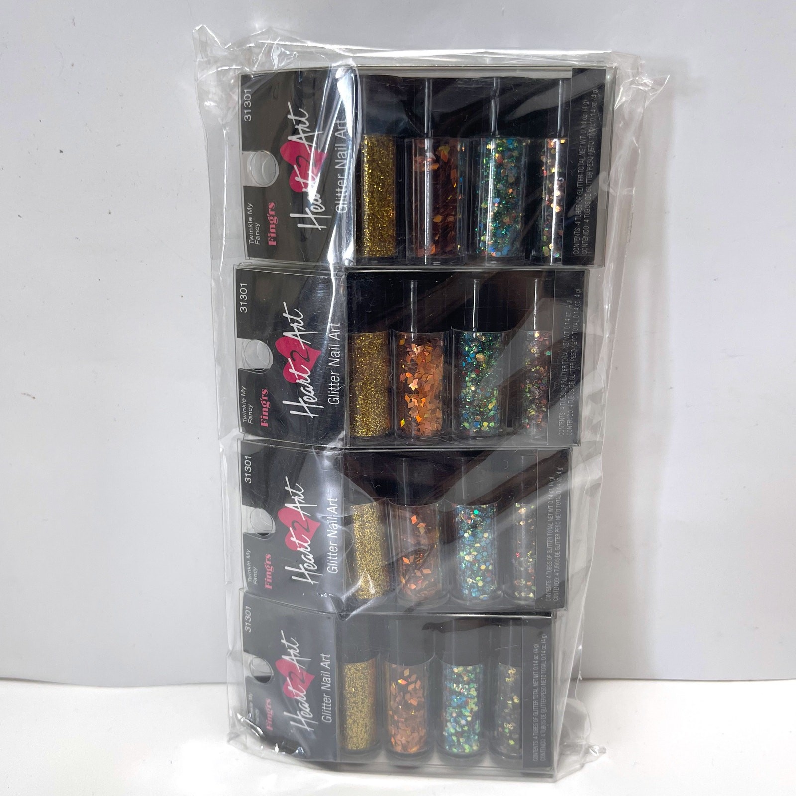FING’RS HEART 2 ART Glitter Nail Art 31301 “Twinkle My Fancy “Sets for 8