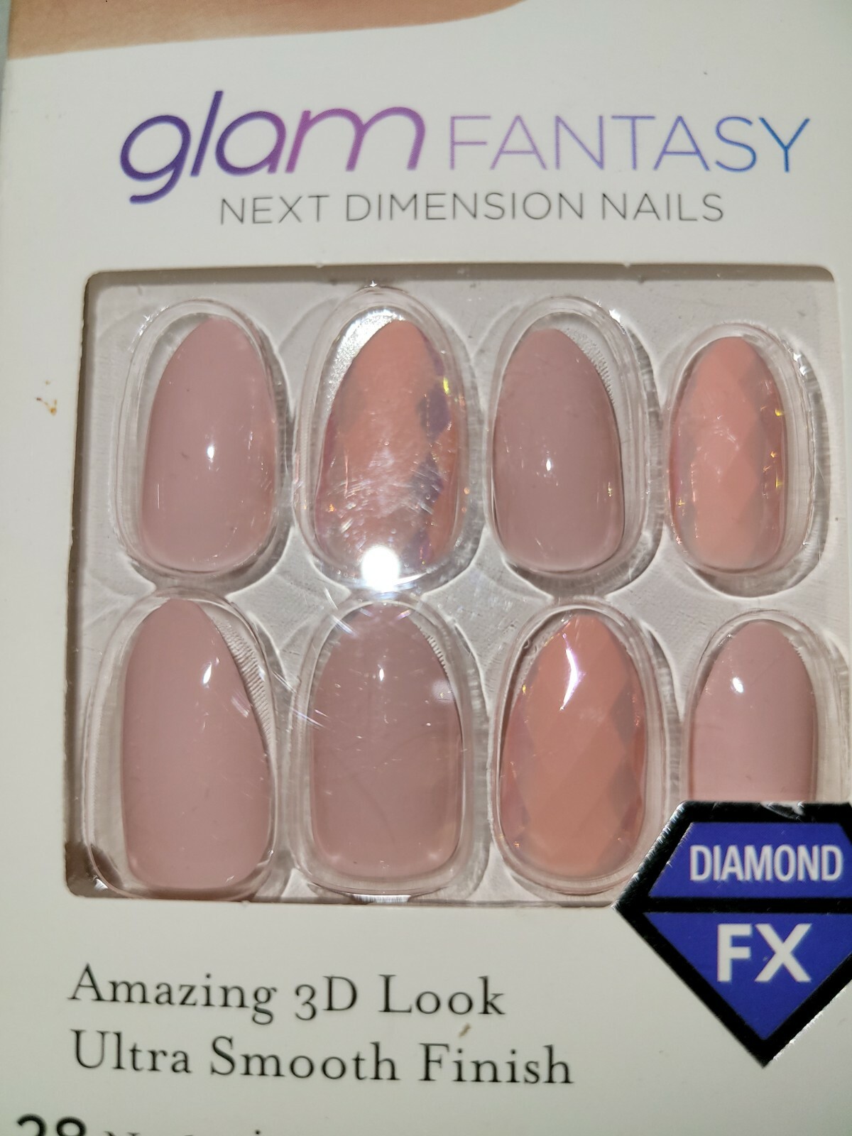 Kiss Glam Fantasy NEXT Dimension Diamond FX Nails Pink 76546