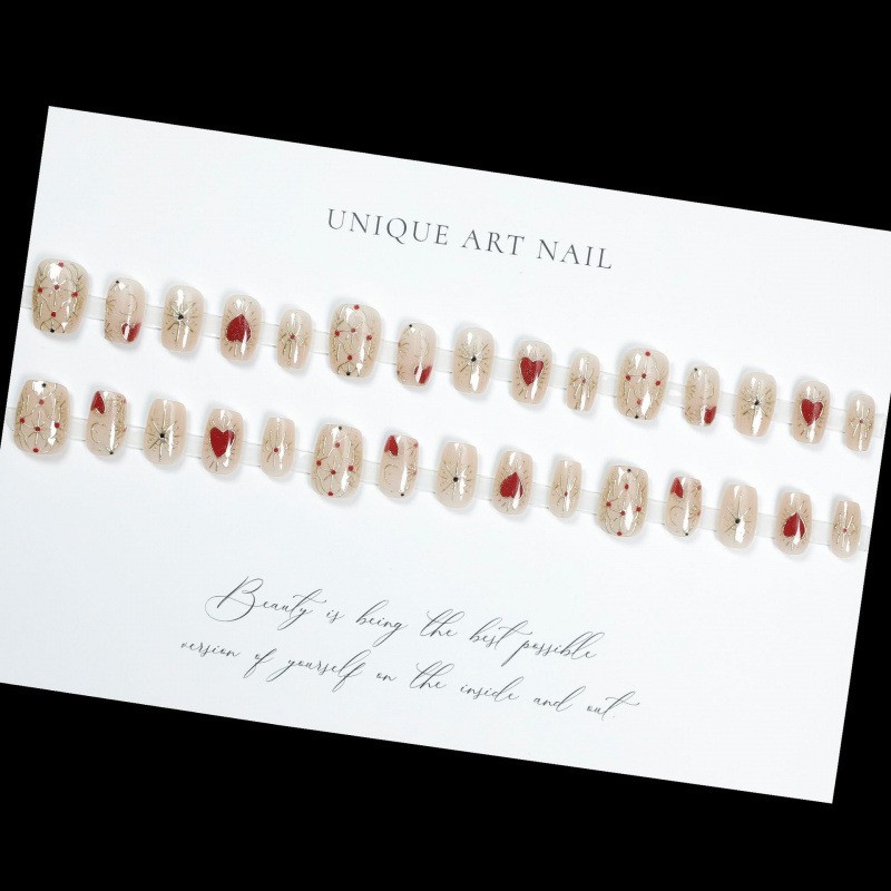60 pieces of short square armor, ice cream, transparent rice white, nude colo