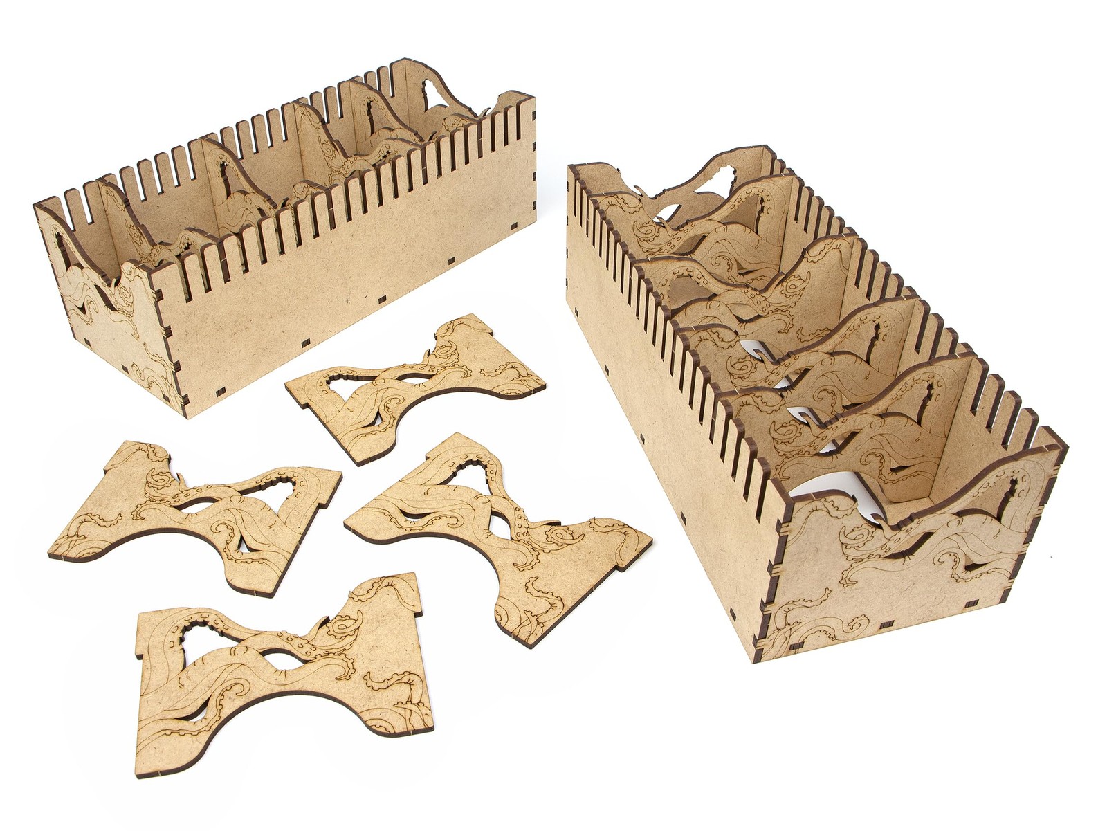 TowerRex Board Game Organizer for Arkham Horror LCG Revised, Brown