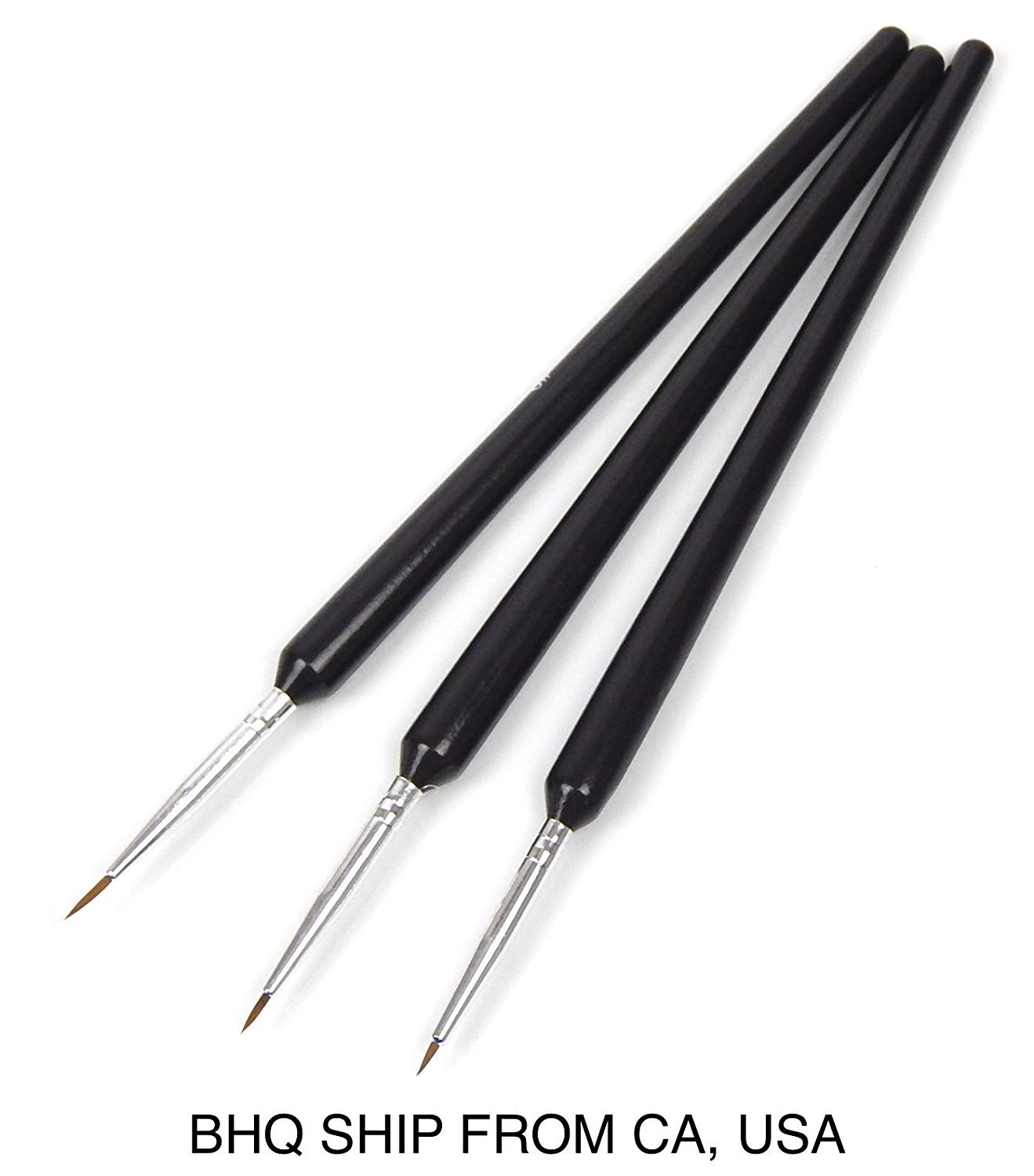 3pcs Tiny Acrylic Nail Art Pen Brush Painting Set