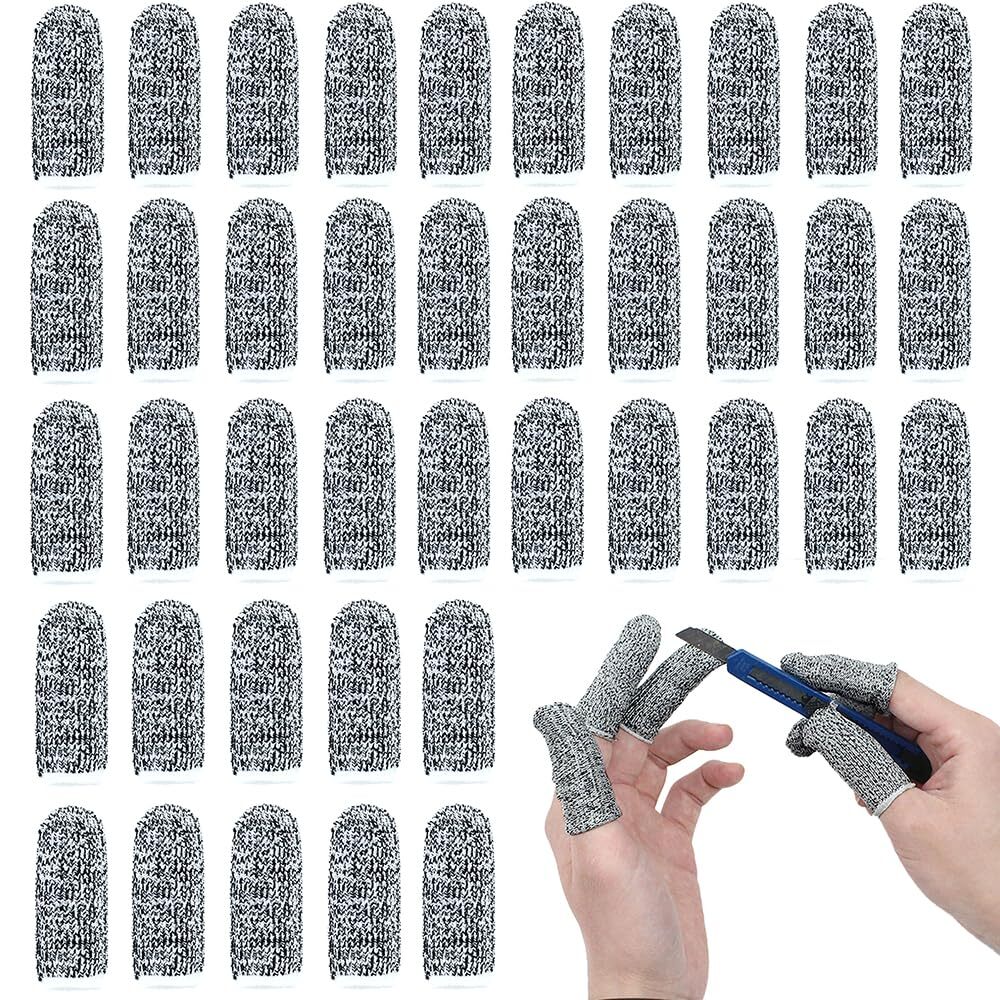 40 Pcs Finger Cots Cut Resistant Fingertips Sleeves for Kitchen Work Sculpture
