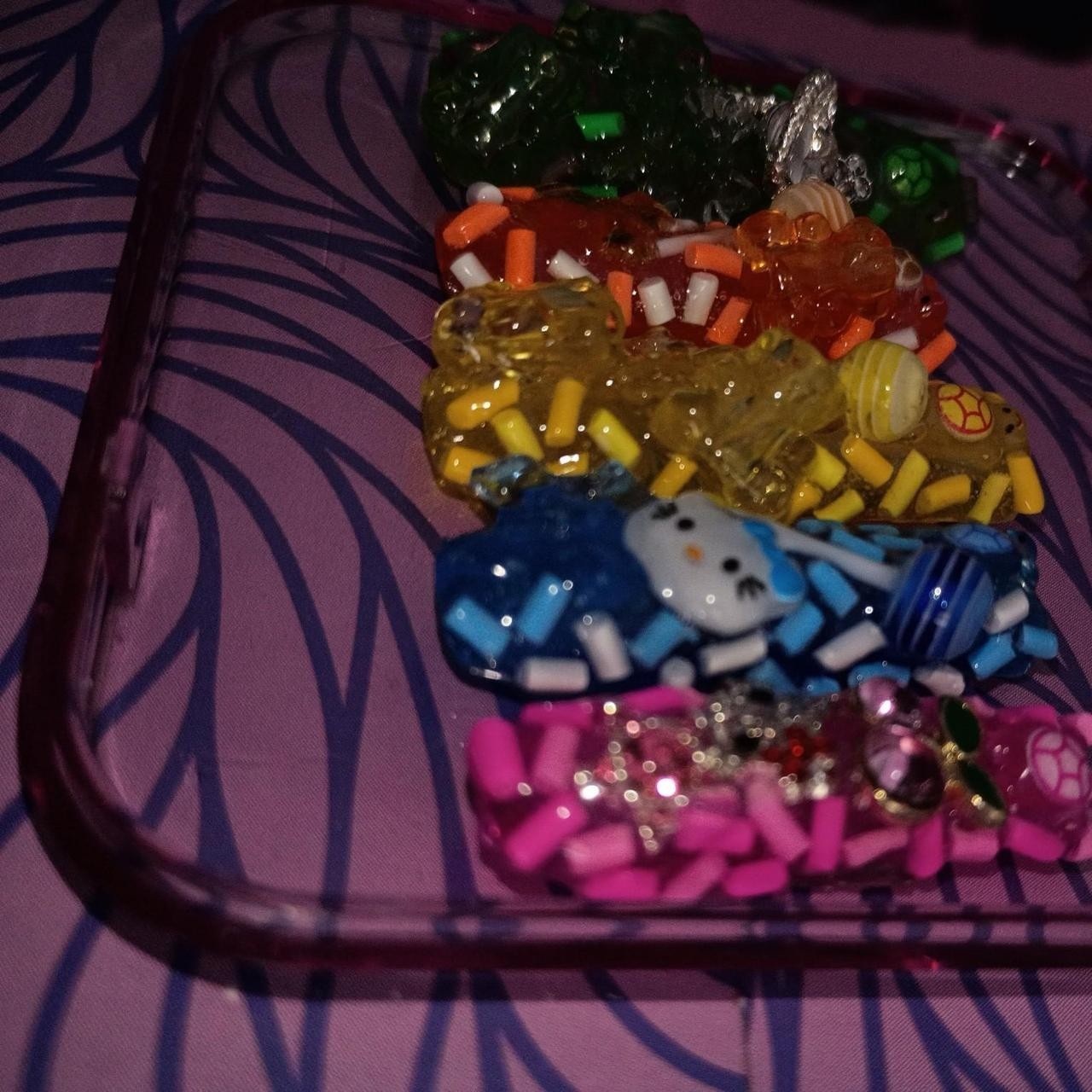 Rainbow Hellokitty Themed Presson Junknails