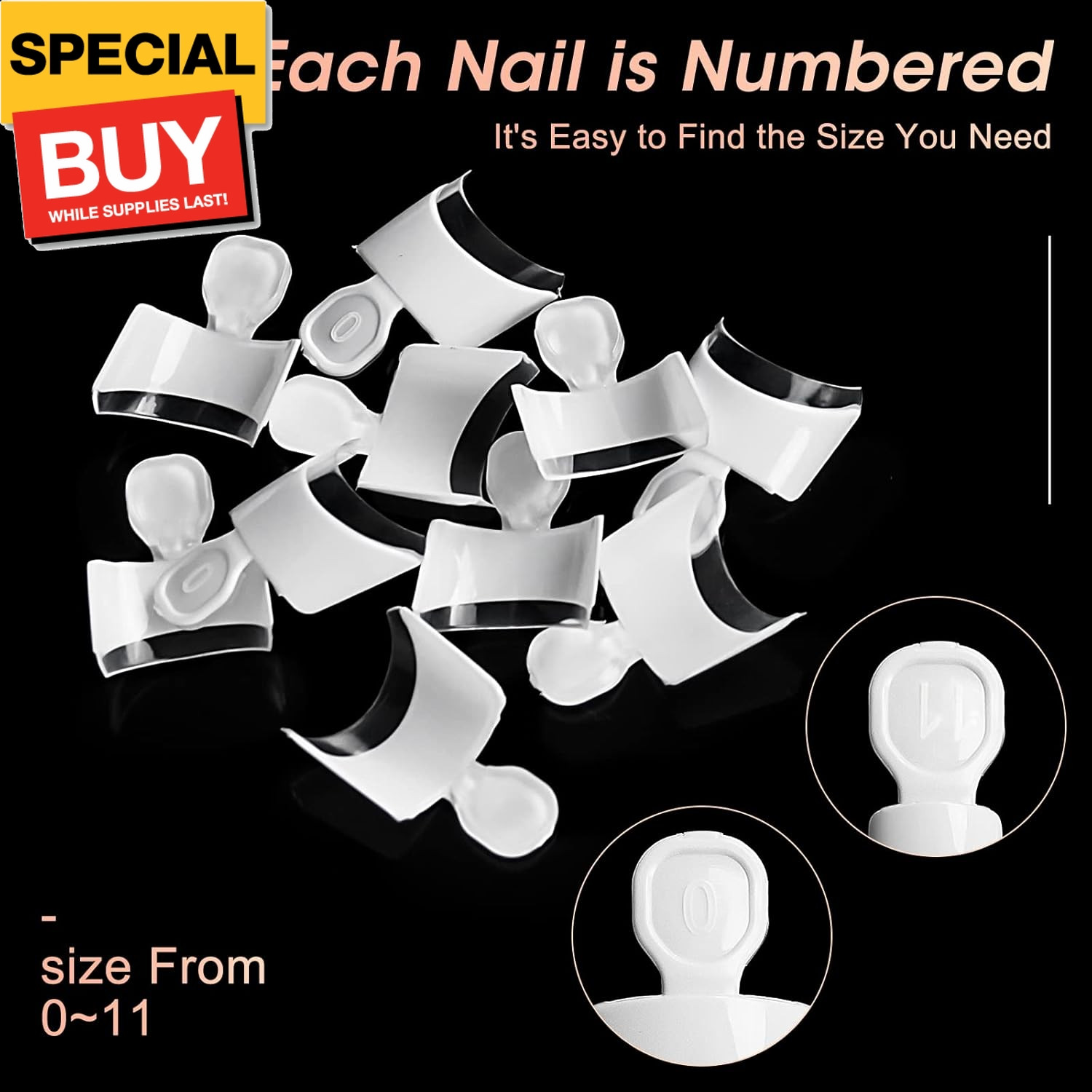 Short French Nail Tips – 120PCS Acrylic Short Nail Tips White French Fake Nail T