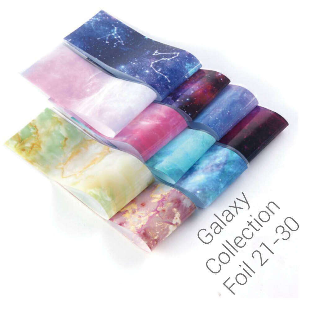 Galaxy Style Transfer Foils and Transfer Gel
