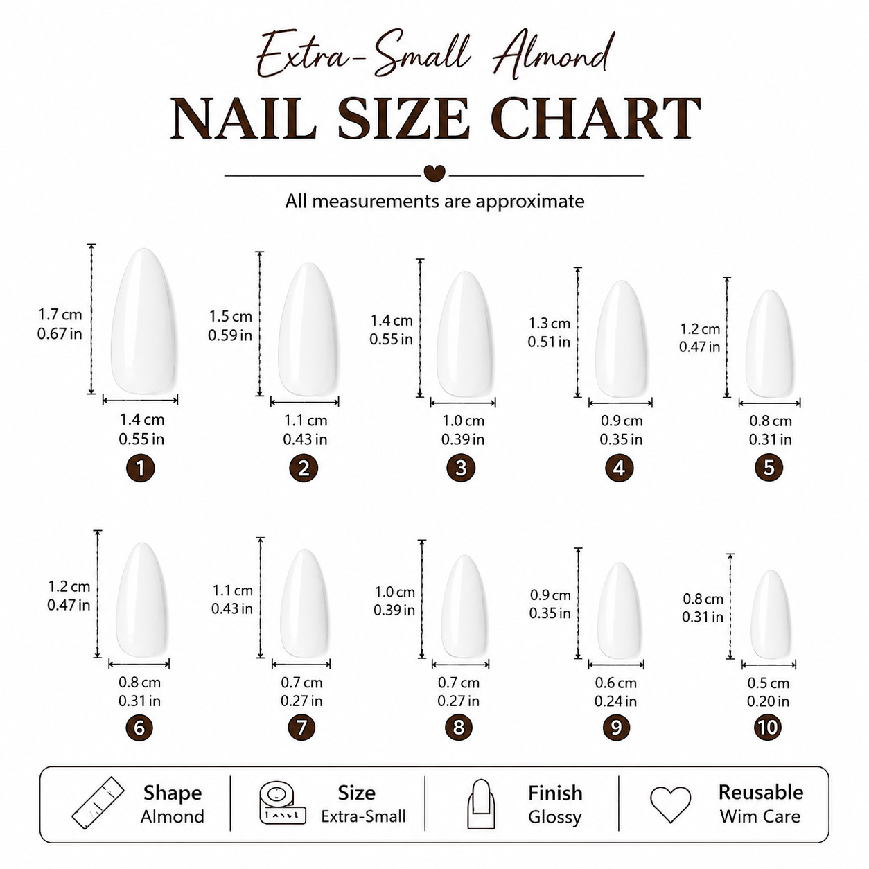 Elegant Dusty Mauve Grey Pearl Glossy Almond Press-On Nails – Extra Small