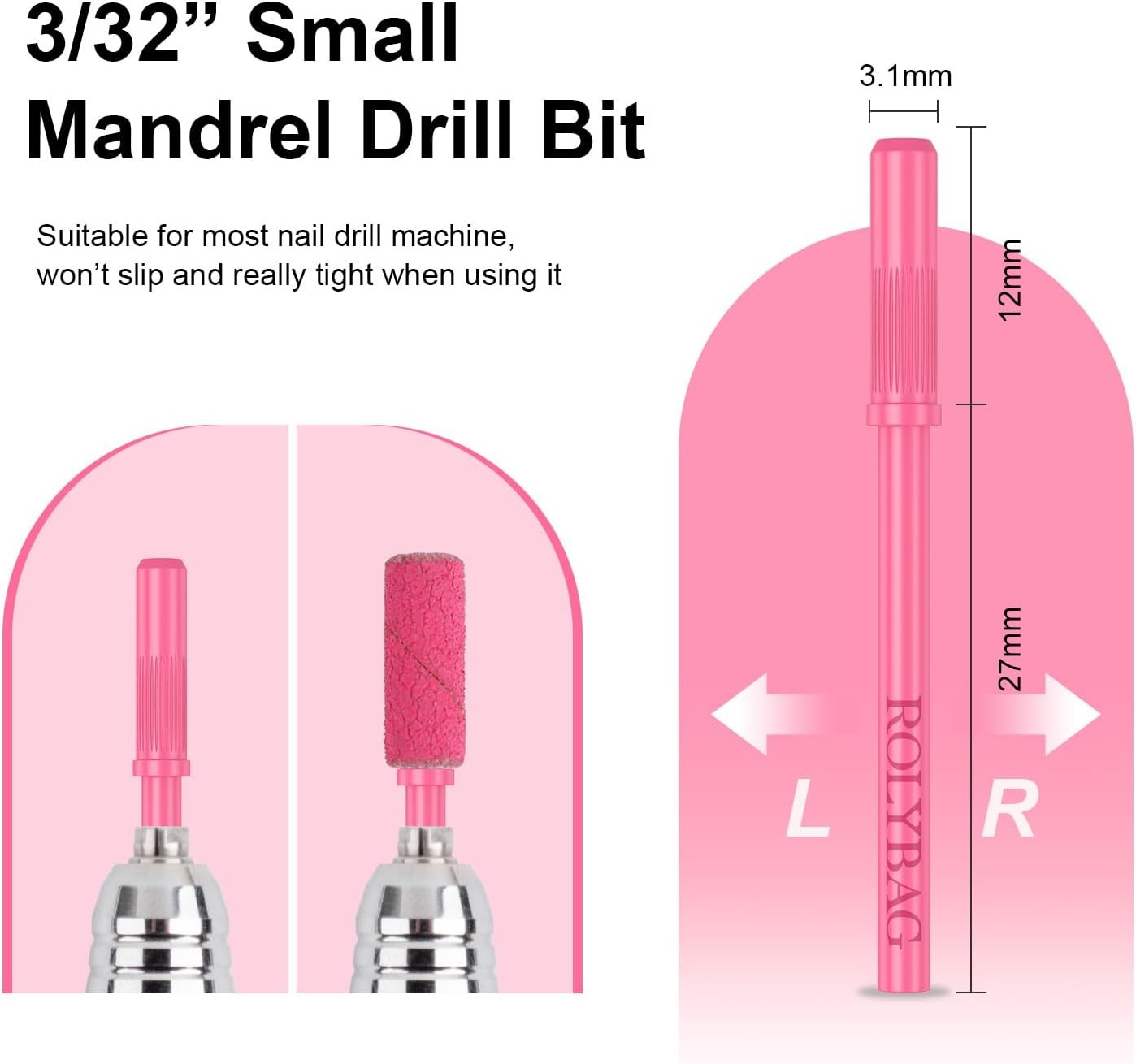 Small Sanding Bands Nail Drill Bits 240 Extreme Fine Grit Nail