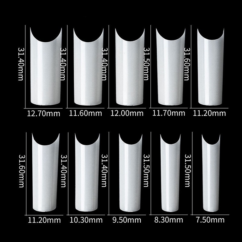 500x False Nail Tips Stiletto Coffin Oval Almond Square Nail Acrylic False Nails