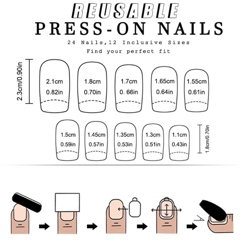 24x/Box Lovely Strawberry False Nails Short Press On Nails Full Cover Nail Tips