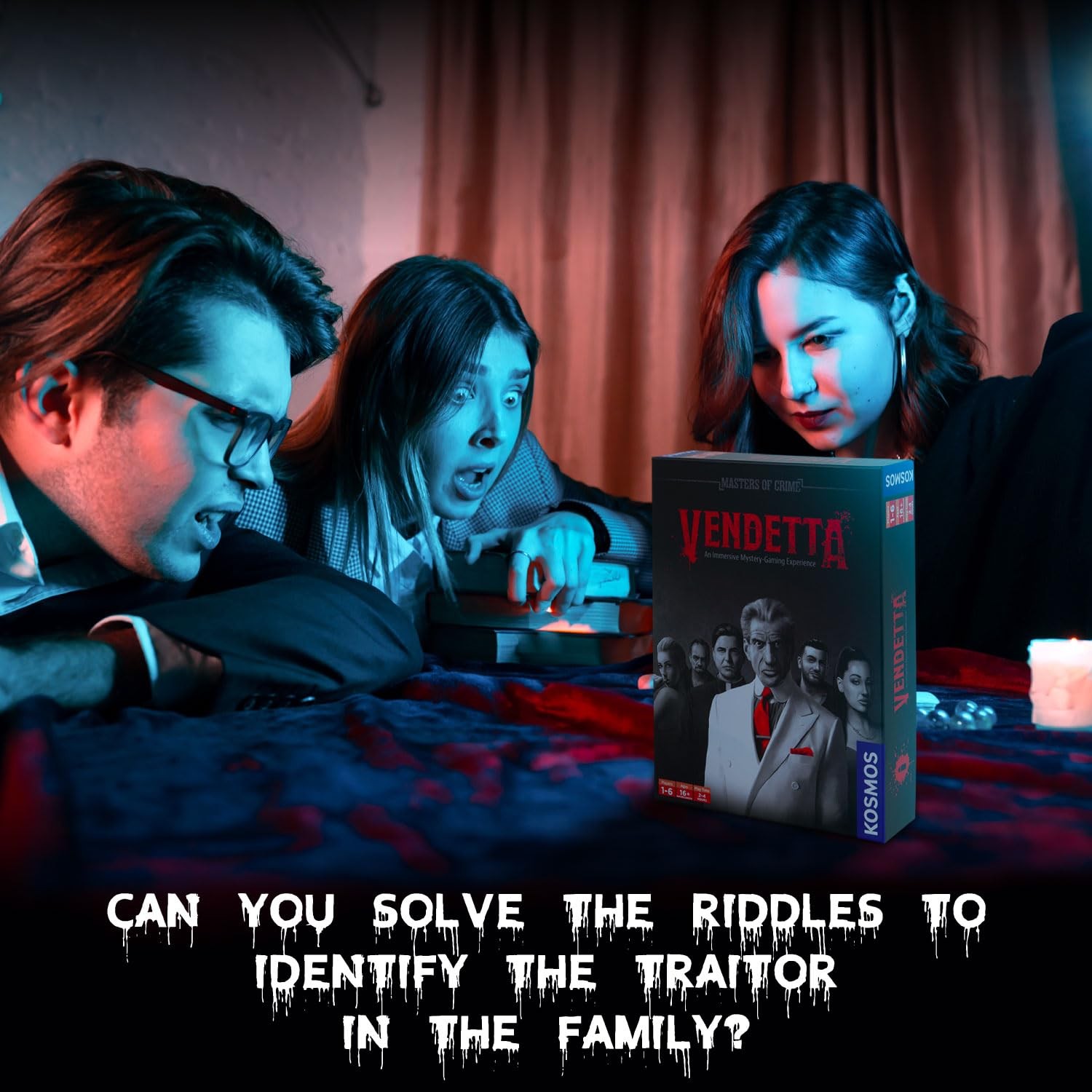 Masters of Crime: Vendetta 2 inches (W) x 6.5 (L) x 0.1 (H), Red