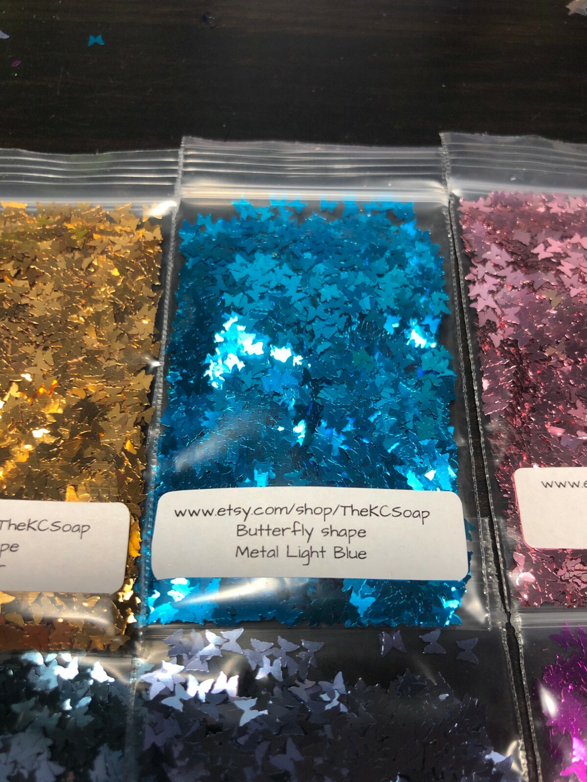 Solvent Resistant Metal BUTTERFLY Glitter Nail Art Face Crafts Epoxy US Seller