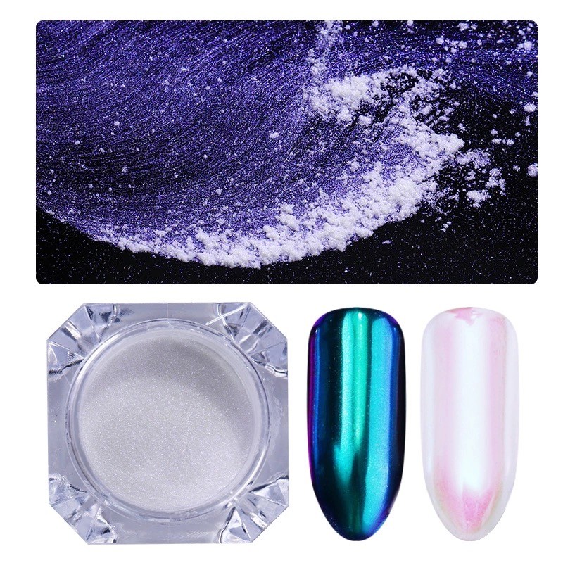 Nail Powder AURORA UNICORN Neon AB RAINBOW Colours CHROME Mirror Effect Nails UK