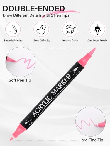 24 Colors Double-End Nail Art Pens for Painting Nails – Quick Dry