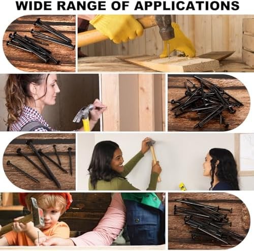 Nail for Hanging Pictures Assortment Kit – 650Pcs Small Nails, Finishing Nail…