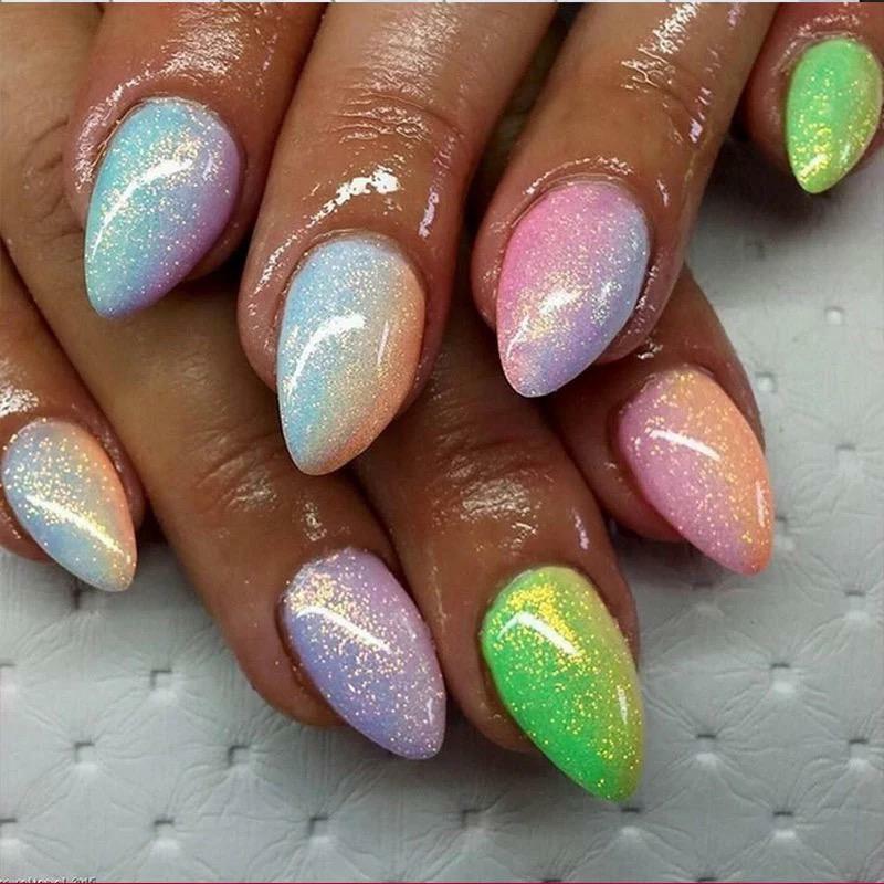 MERMAID EFFECT GLITTER NAIL ART POWDER DUST GLIMMER Hot Nails Iridescent 3g UK